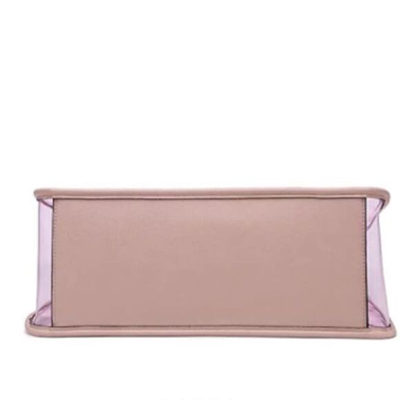 Large Clear Tote Bag Set Pink - Picture 3 of 6